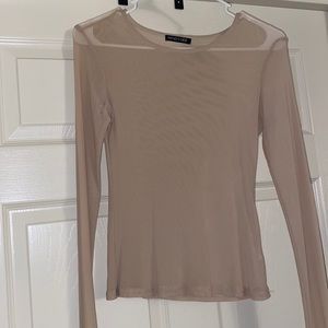 Mesh tan shirt